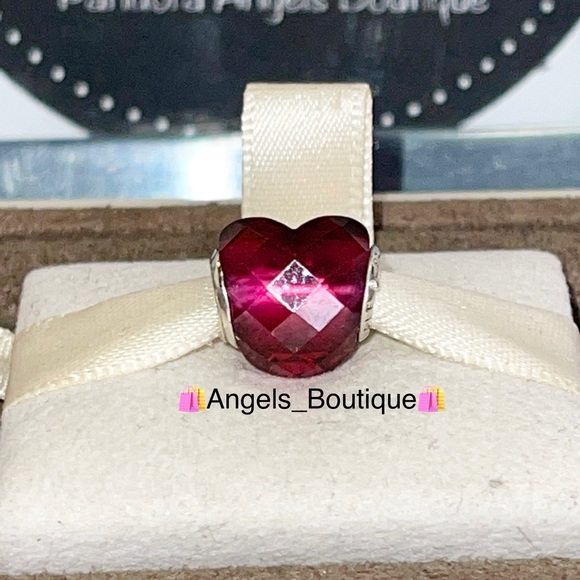 New PANDORA Fuchsia Shape of Love Charm - Picture 4 of 6